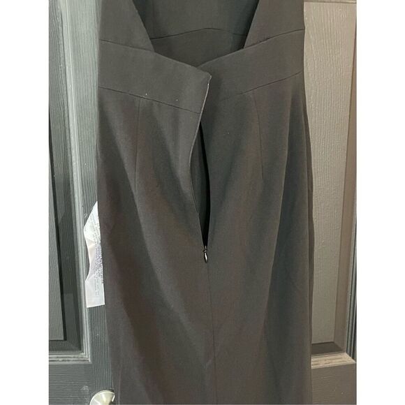 Dress the Population Vanessa Deep Plunge Neckline Halter Bodycon Midi Dress - Picture 5 of 8